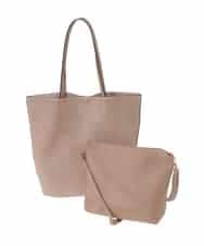 BJCLS91150 MK MICHEL KLEIN BAG(MK ミッシェルクラン バッグ) [2WAYポーチ付き]スタッズポイントデザインバッグ ベージュ