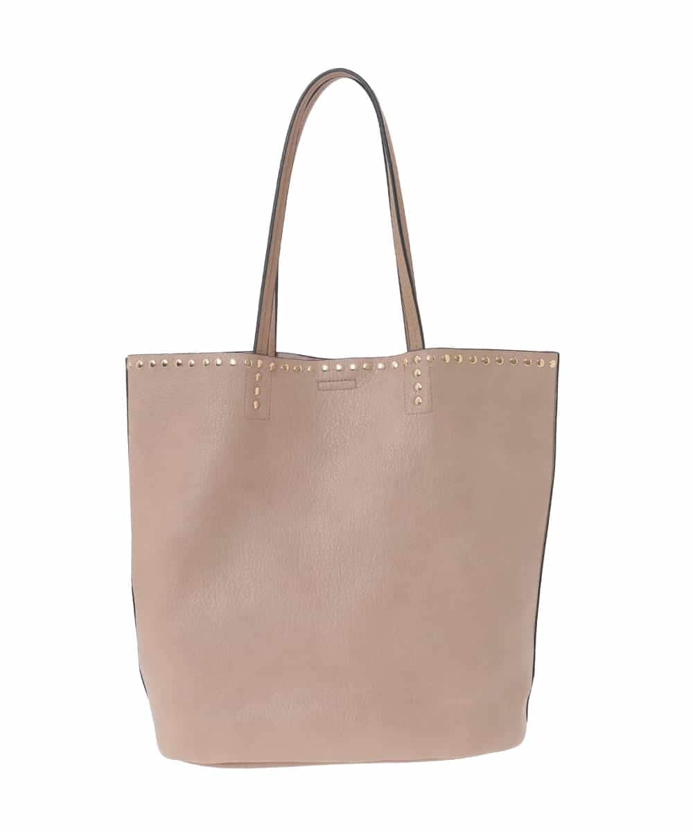 BJCLS91150 MK MICHEL KLEIN BAG(MK ミッシェルクラン バッグ) [2WAYポーチ付き]スタッズポイントデザインバッグ ベージュ