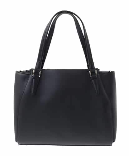 MK MICHEL KLEIN BAG(MK ミッシェルクラン バッグ) [2WAY]合成皮革エレガントスクエアトートバッグ ブラック/黒 フリーサイズ