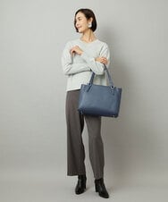 BKBAD02180 MK MICHEL KLEIN BAG(MK ミッシェルクラン バッグ) [2WAY/A4収納可]合成皮革ポイントデザイントートバッグ ネイビー