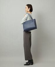 BKBAD02180 MK MICHEL KLEIN BAG(MK ミッシェルクラン バッグ) [2WAY/A4収納可]合成皮革ポイントデザイントートバッグ ネイビー
