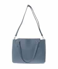 BKBAD02180 MK MICHEL KLEIN BAG(MK ミッシェルクラン バッグ) [2WAY]合成皮革ポイントデザイントートバッグ ネイビー