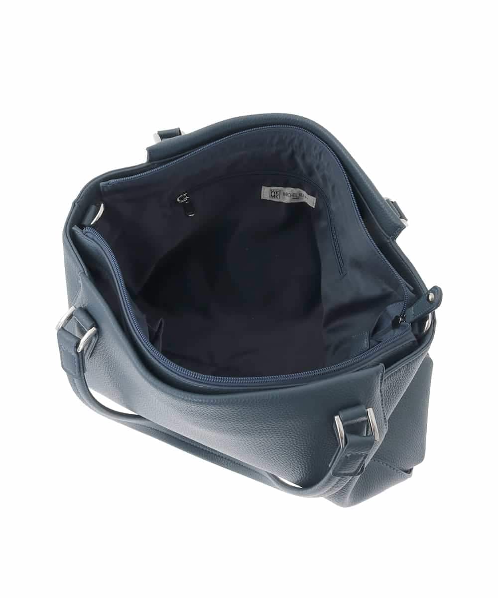 BKBAD02180 MK MICHEL KLEIN BAG(MK ミッシェルクラン バッグ) [2WAY]合成皮革ポイントデザイントートバッグ ネイビー