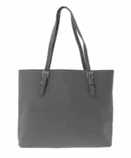 BKBAD12150 MK MICHEL KLEIN BAG(MK ミッシェルクラン バッグ) [2WAY/インナーバッグ付き]ベルトアクセントスクエアトートバッグ グレー