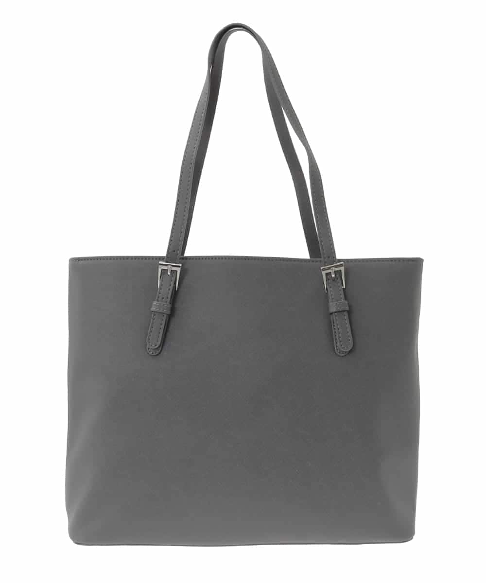 BKBAD12150 MK MICHEL KLEIN BAG(MK ミッシェルクラン バッグ) [2WAY/インナーバッグ付き]ベルトアクセントスクエアトートバッグ グレー