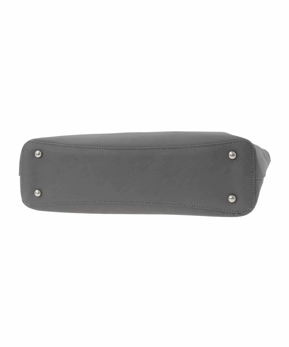 BKBAD12150 MK MICHEL KLEIN BAG(MK ミッシェルクラン バッグ) [2WAY/インナーバッグ付き]ベルトアクセントスクエアトートバッグ グレー