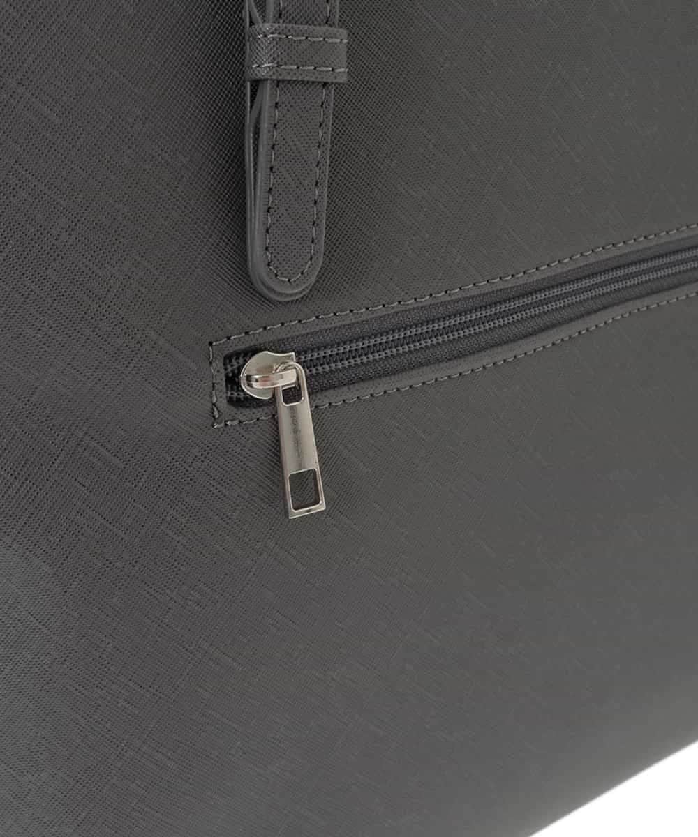 BKBAD12150 MK MICHEL KLEIN BAG(MK ミッシェルクラン バッグ) [2WAY/インナーバッグ付き]ベルトアクセントスクエアトートバッグ グレー