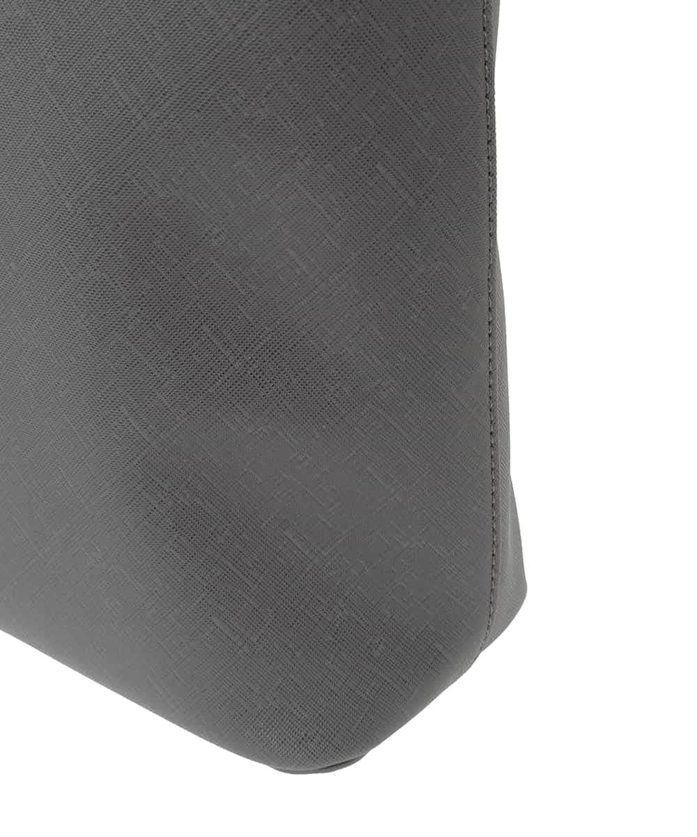 BKBAD12150 MK MICHEL KLEIN BAG(MK ミッシェルクラン バッグ) [2WAY/インナーバッグ付き]ベルトアクセントスクエアトートバッグ グレー