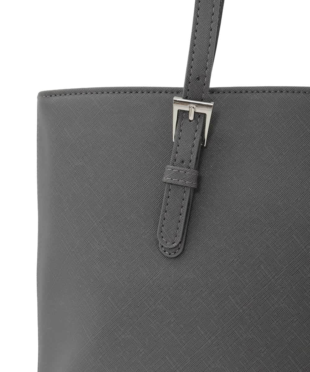 BKBAD12150 MK MICHEL KLEIN BAG(MK ミッシェルクラン バッグ) [2WAY/インナーバッグ付き]ベルトアクセントスクエアトートバッグ グレー