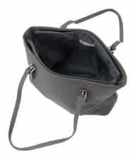 BKBAD12150 MK MICHEL KLEIN BAG(MK ミッシェルクラン バッグ) [2WAY/インナーバッグ付き]ベルトアクセントスクエアトートバッグ グレー