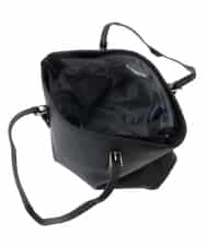 BKBAD12150 MK MICHEL KLEIN BAG(MK ミッシェルクラン バッグ) [2WAY/インナーバッグ付き]ベルトアクセントスクエアトートバッグ グレー