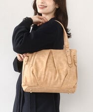 BKBAD26160 MK MICHEL KLEIN BAG(MK ミッシェルクラン バッグ) [2WAY]合成皮革タックデザイントートバッグ ライトベージュ