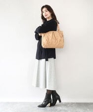 BKBAD26160 MK MICHEL KLEIN BAG(MK ミッシェルクラン バッグ) [2WAY]合成皮革タックデザイントートバッグ ライトベージュ