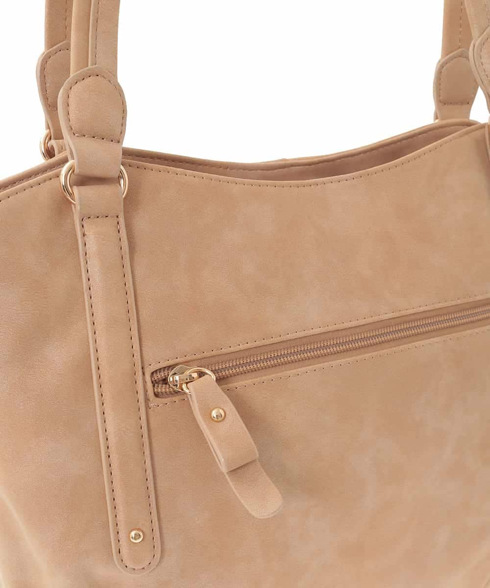 BKBAD26160 MK MICHEL KLEIN BAG(MK ミッシェルクラン バッグ) [2WAY]合成皮革タックデザイントートバッグ ベージュ