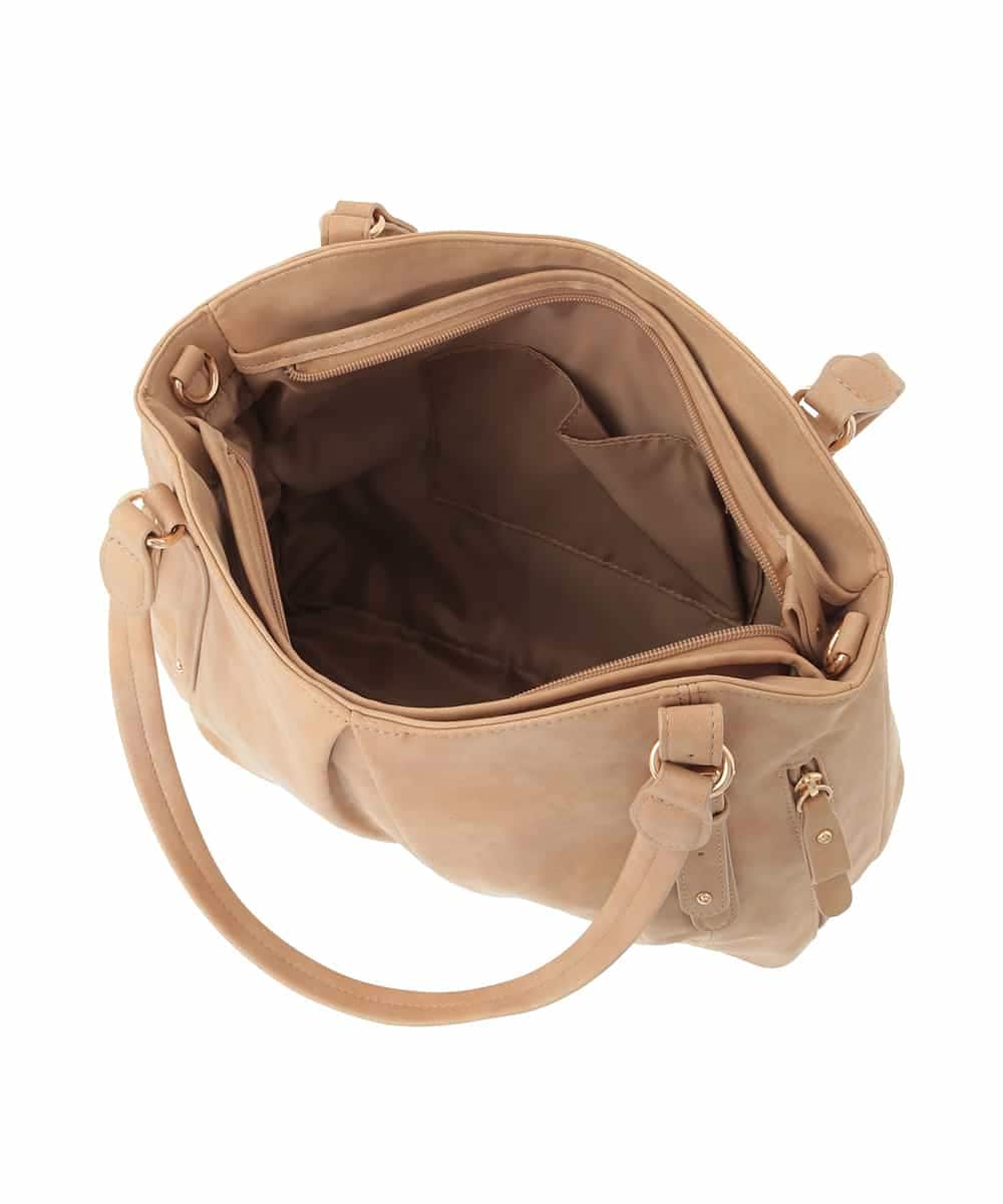 BKBAD26160 MK MICHEL KLEIN BAG(MK ミッシェルクラン バッグ) [2WAY]合成皮革タックデザイントートバッグ ベージュ
