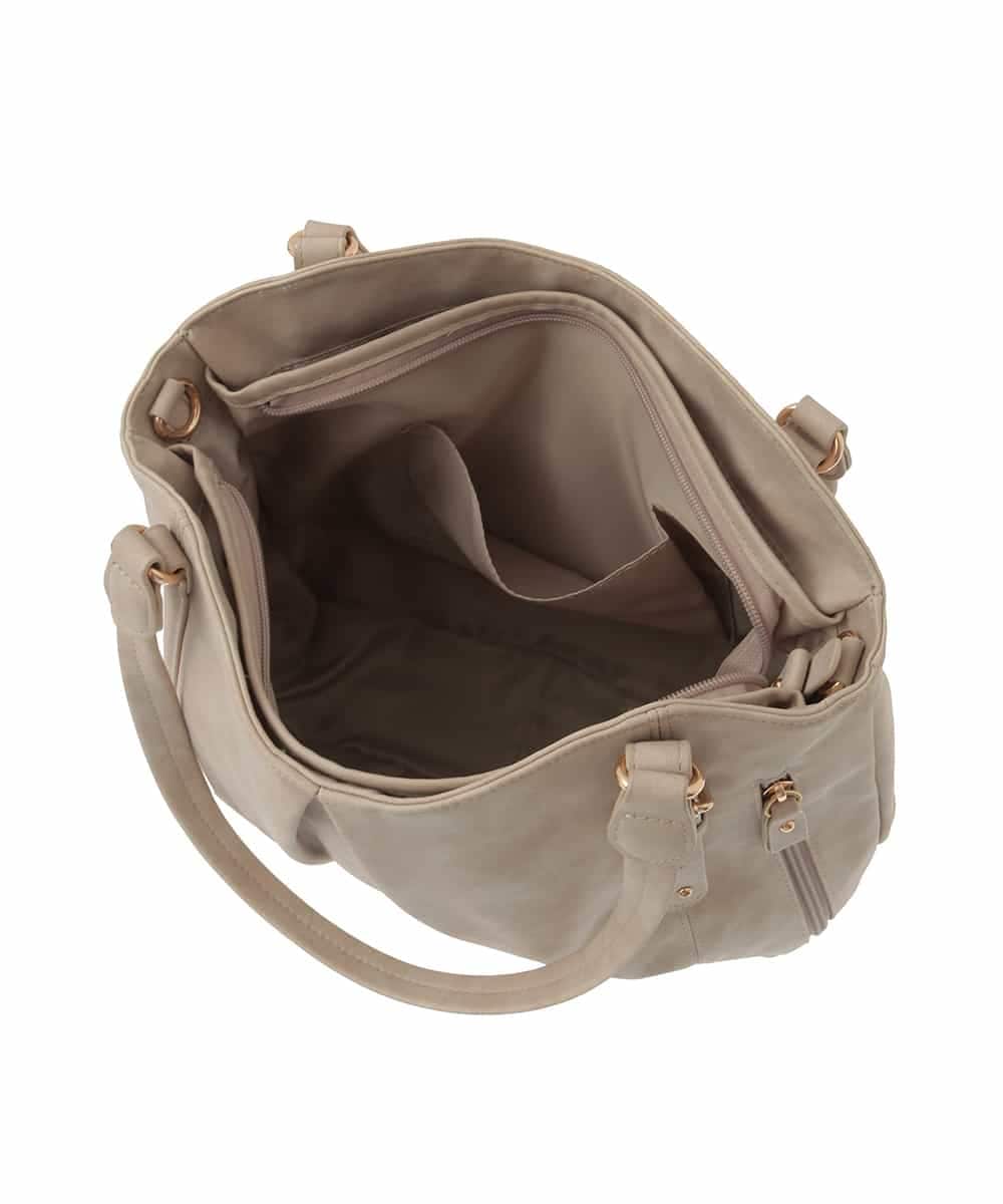BKBAD26160 MK MICHEL KLEIN BAG(MK ミッシェルクラン バッグ) [2WAY]合成皮革タックデザイントートバッグ ベージュ
