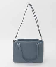 BKBAG02180 MK MICHEL KLEIN BAG(MK ミッシェルクラン バッグ) [2WAY/A4収納可]合成皮革ポイントデザイントートバッグ ネイビー