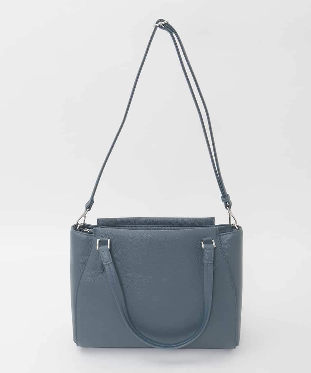 BKBAG02180 MK MICHEL KLEIN BAG(MK ミッシェルクラン バッグ) [2WAY/A4収納可]合成皮革ポイントデザイントートバッグ ネイビー