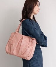 BKBAG26170 MK MICHEL KLEIN BAG(MK ミッシェルクラン バッグ) [2WAY]サイドファスナータックデザイントートバッグ ピンク