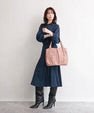 BKBAG26170 MK MICHEL KLEIN BAG(MK ミッシェルクラン バッグ) [2WAY]サイドファスナータックデザイントートバッグ グレー