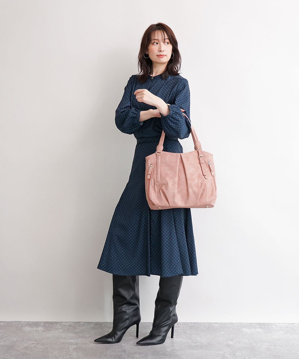 BKBAG26170 MK MICHEL KLEIN BAG(MK ミッシェルクラン バッグ) [2WAY]サイドファスナータックデザイントートバッグ グレー