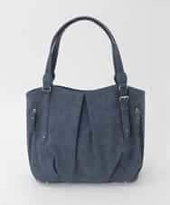 BKBAG26170 MK MICHEL KLEIN BAG(MK ミッシェルクラン バッグ) [2WAY]サイドファスナータックデザイントートバッグ ネイビー