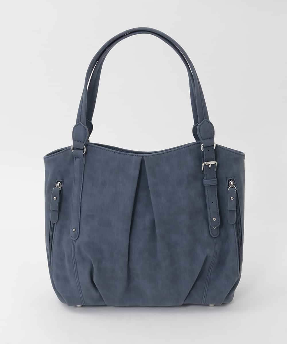 BKBAG26170 MK MICHEL KLEIN BAG(MK ミッシェルクラン バッグ) [2WAY]サイドファスナータックデザイントートバッグ ネイビー