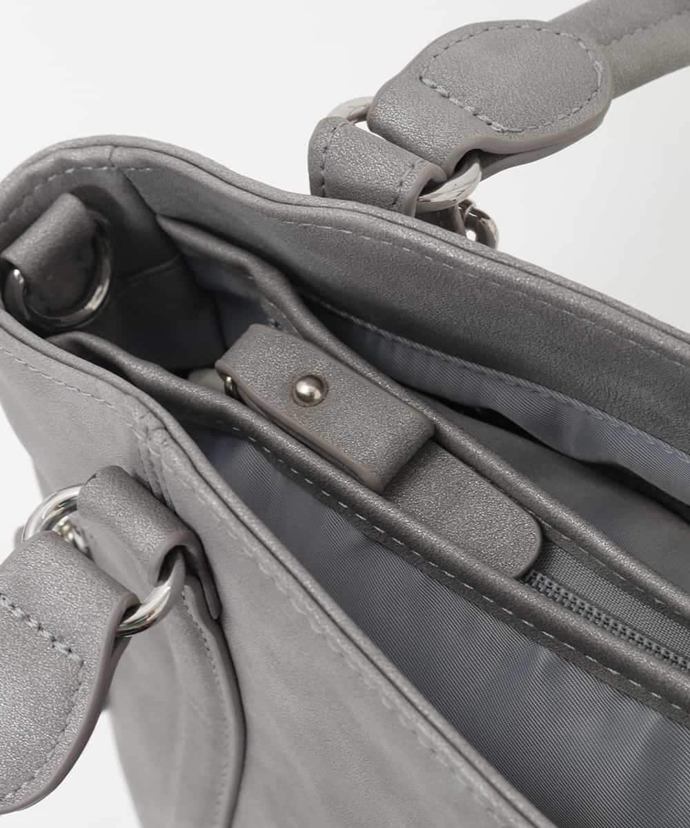 BKBAG26170 MK MICHEL KLEIN BAG(MK ミッシェルクラン バッグ) [2WAY]サイドファスナータックデザイントートバッグ グレー