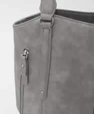 BKBAG26170 MK MICHEL KLEIN BAG(MK ミッシェルクラン バッグ) [2WAY]サイドファスナータックデザイントートバッグ グレー