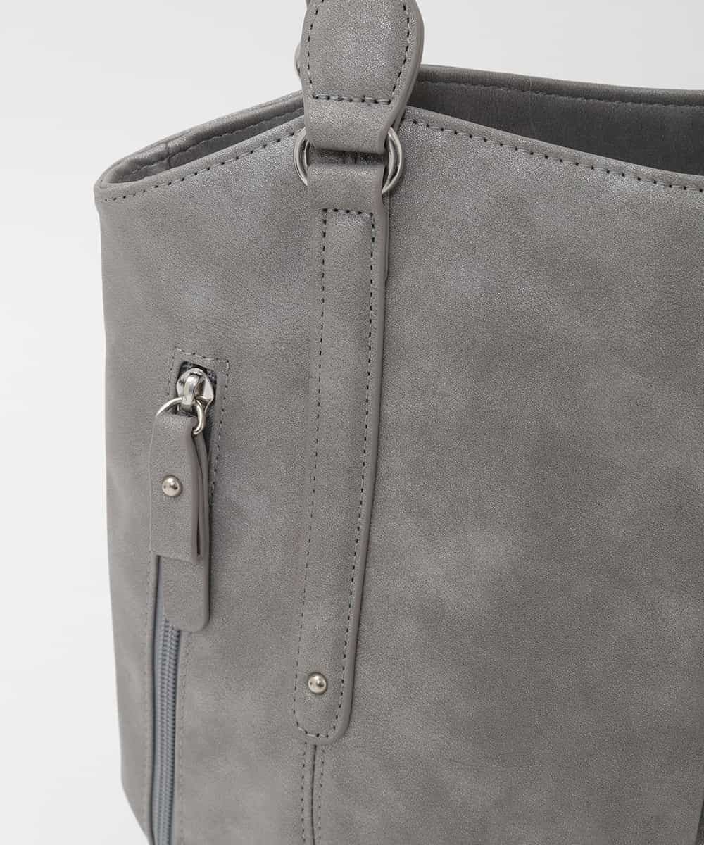BKBAG26170 MK MICHEL KLEIN BAG(MK ミッシェルクラン バッグ) [2WAY]サイドファスナータックデザイントートバッグ グレー