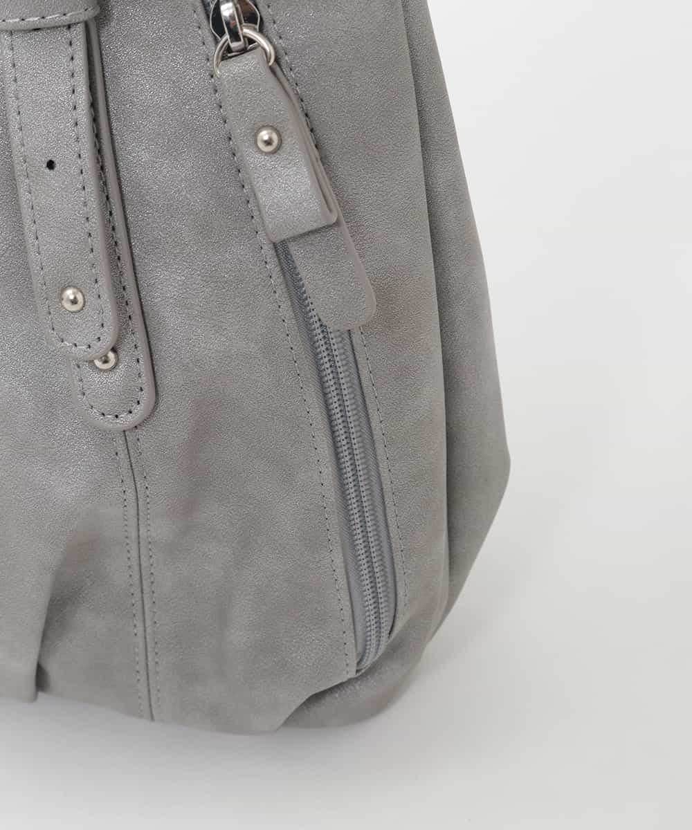 BKBAG26170 MK MICHEL KLEIN BAG(MK ミッシェルクラン バッグ) [2WAY]サイドファスナータックデザイントートバッグ グレー
