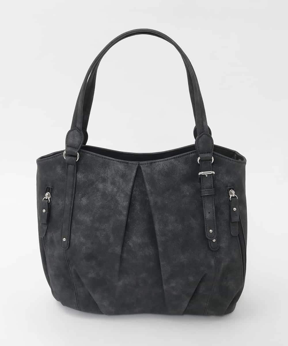 BKBAG26170 MK MICHEL KLEIN BAG(MK ミッシェルクラン バッグ) [2WAY]サイドファスナータックデザイントートバッグ ブラック