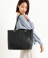 BKBAS12140 MK MICHEL KLEIN BAG(MK ミッシェルクラン バッグ) 【ペットボトルホルダー付き】ビジネストートバッグ ブラック