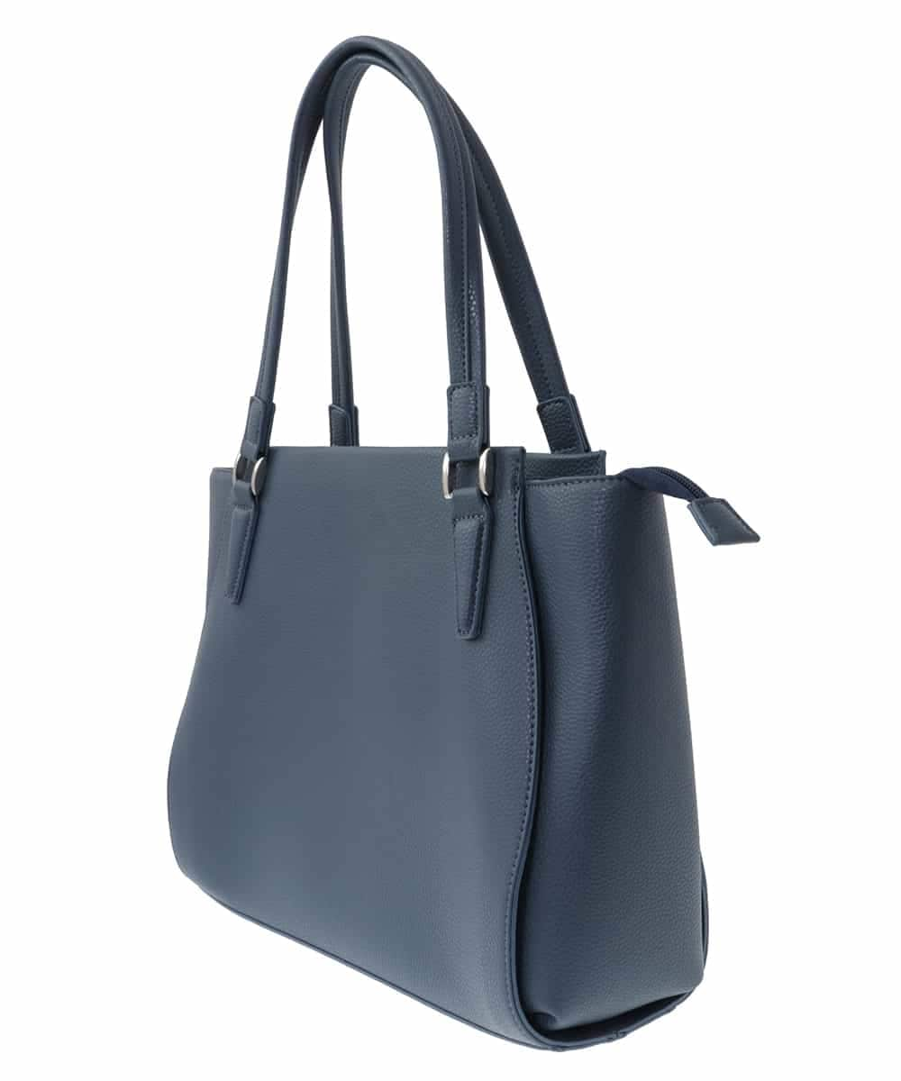 BKBAV02180 MK MICHEL KLEIN BAG(MK ミッシェルクラン バッグ) ［2WAY］サイドタックスクエアトートバッグ ネイビー