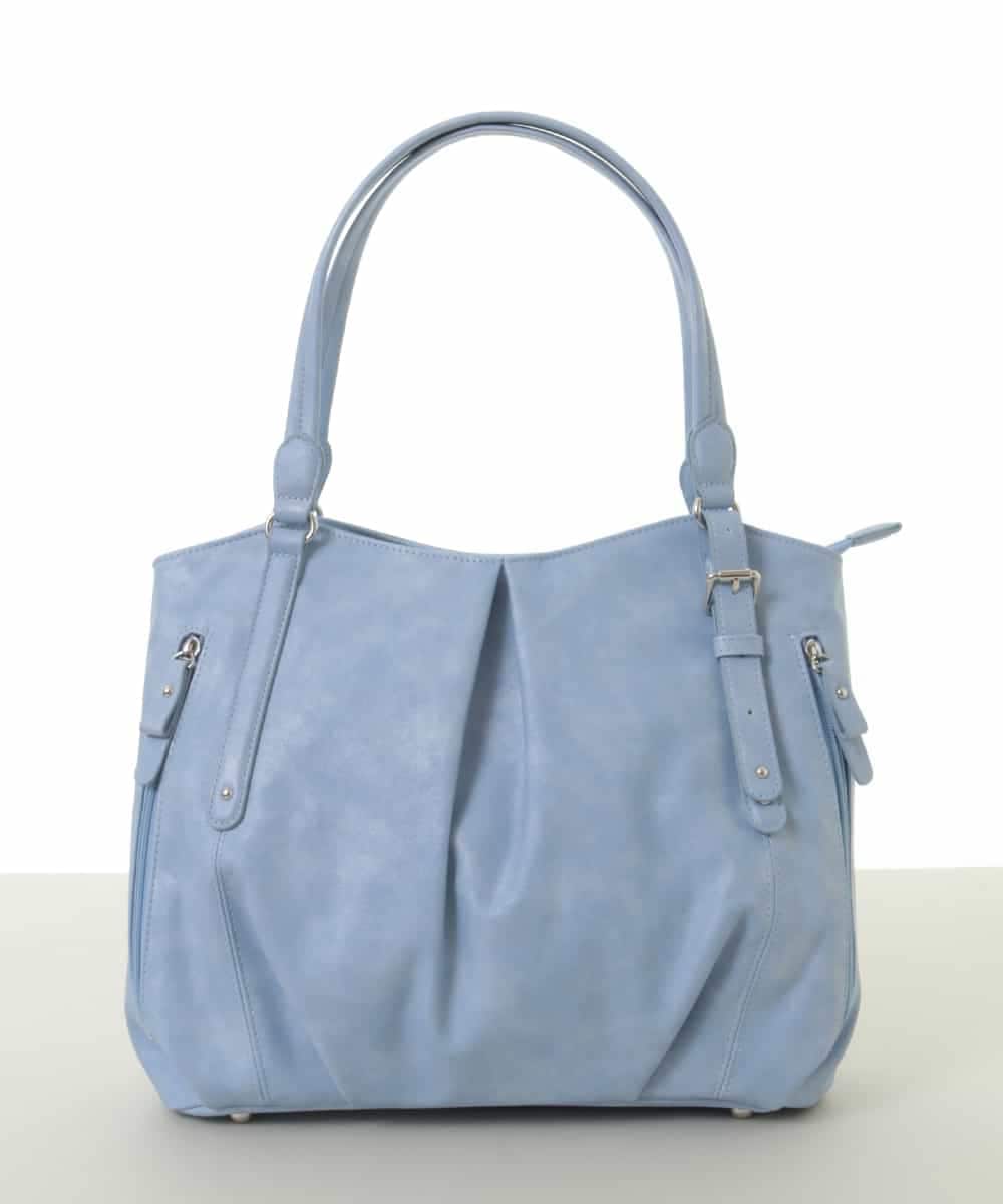 BKBGA26160 MK MICHEL KLEIN BAG(MK ミッシェルクラン バッグ) [2WAY]タックラウンドトートバッグ ライトブルー