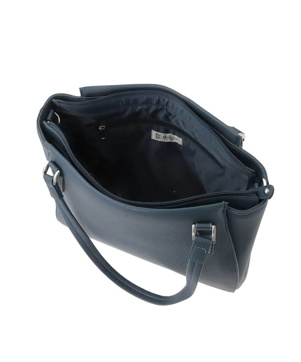 BKBGD02180 MK MICHEL KLEIN BAG(MK ミッシェルクラン バッグ) [2WAY/A4収納可]合成皮革ポイントデザイントートバッグ ネイビー