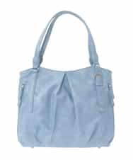 BKBGD26160 MK MICHEL KLEIN BAG(MK ミッシェルクラン バッグ) [2WAY]合成皮革タックデザイントートバッグ ライトブルー