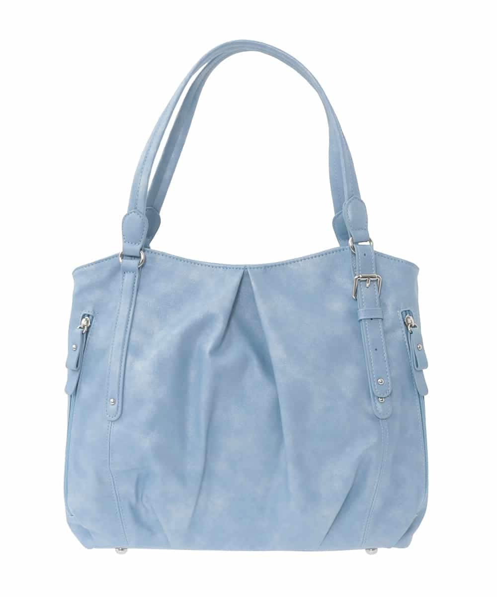 BKBGD26160 MK MICHEL KLEIN BAG(MK ミッシェルクラン バッグ) [2WAY]合成皮革タックデザイントートバッグ ライトブルー