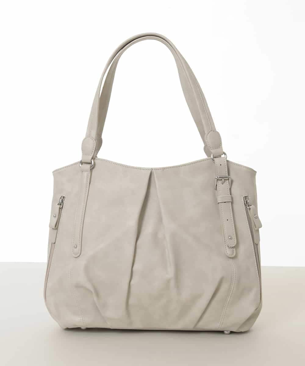 BKBGD26160 MK MICHEL KLEIN BAG(MK ミッシェルクラン バッグ) [2WAY]合成皮革タックデザイントートバッグ ベージュ