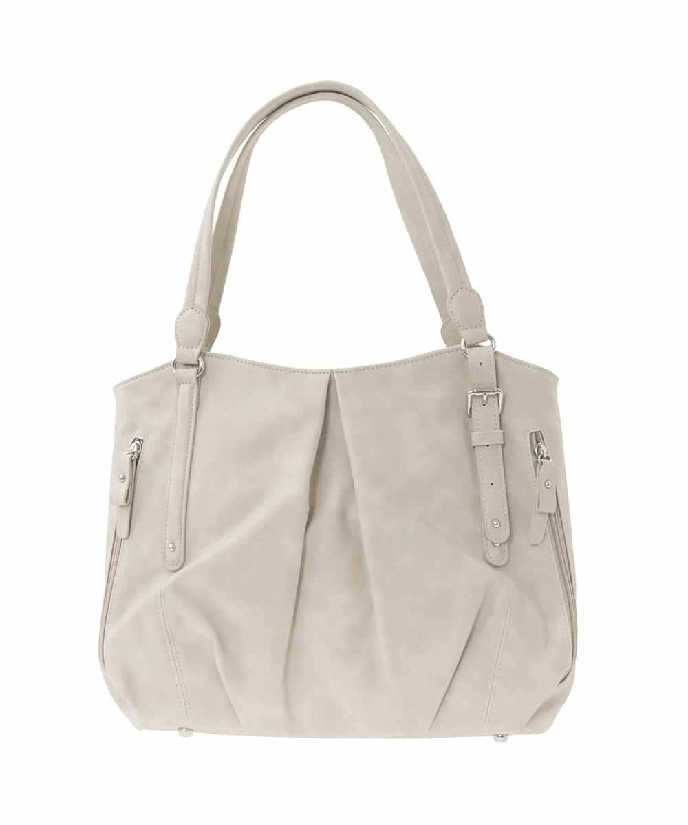 BKBGD26160 MK MICHEL KLEIN BAG(MK ミッシェルクラン バッグ) [2WAY]合成皮革タックデザイントートバッグ ベージュ