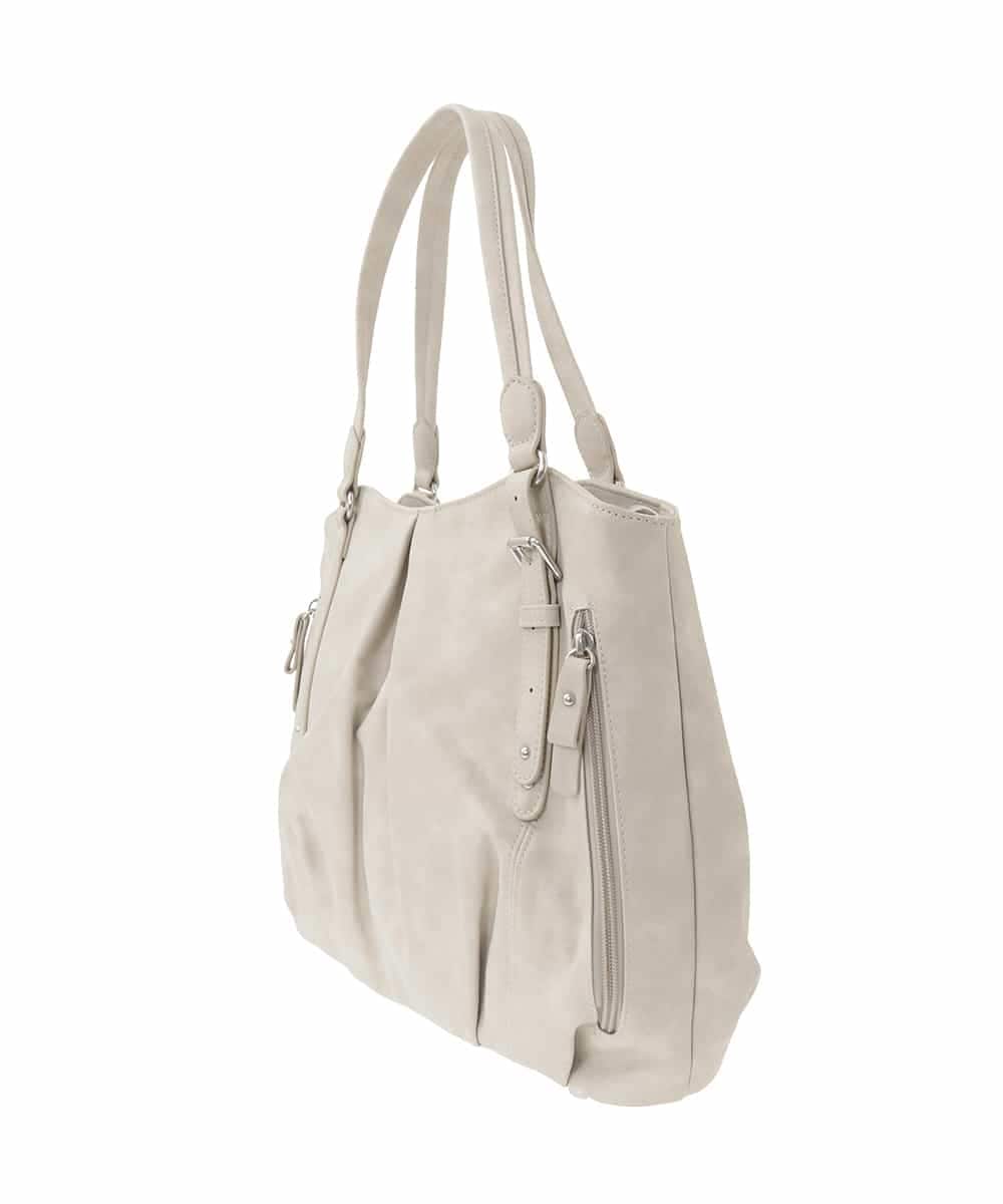 BKBGD26160 MK MICHEL KLEIN BAG(MK ミッシェルクラン バッグ) [2WAY]合成皮革タックデザイントートバッグ ベージュ