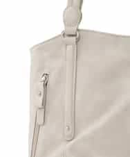 BKBGD26160 MK MICHEL KLEIN BAG(MK ミッシェルクラン バッグ) [2WAY]合成皮革タックデザイントートバッグ ベージュ