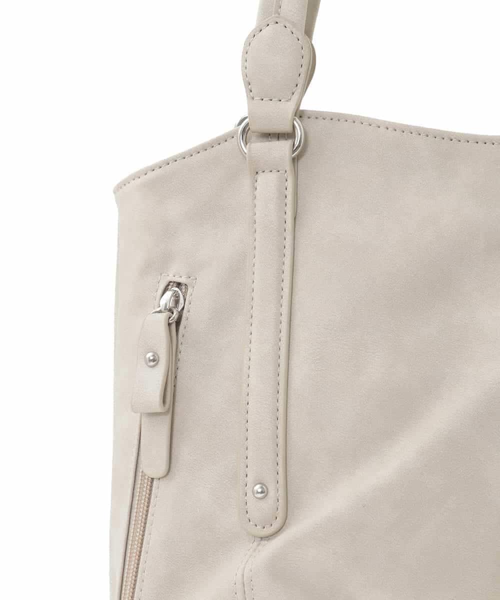 BKBGD26160 MK MICHEL KLEIN BAG(MK ミッシェルクラン バッグ) [2WAY]合成皮革タックデザイントートバッグ ベージュ