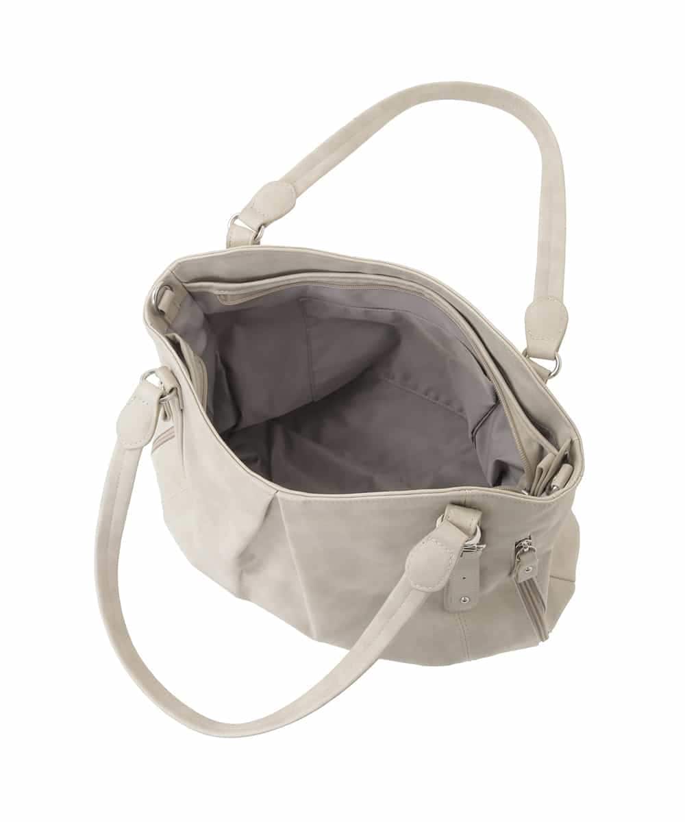 BKBGD26160 MK MICHEL KLEIN BAG(MK ミッシェルクラン バッグ) [2WAY]合成皮革タックデザイントートバッグ ベージュ