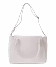 BKBGP02160 MK MICHEL KLEIN BAG(MK ミッシェルクラン バッグ) 【2WAY】フェイクレザートートバッグ オフホワイト