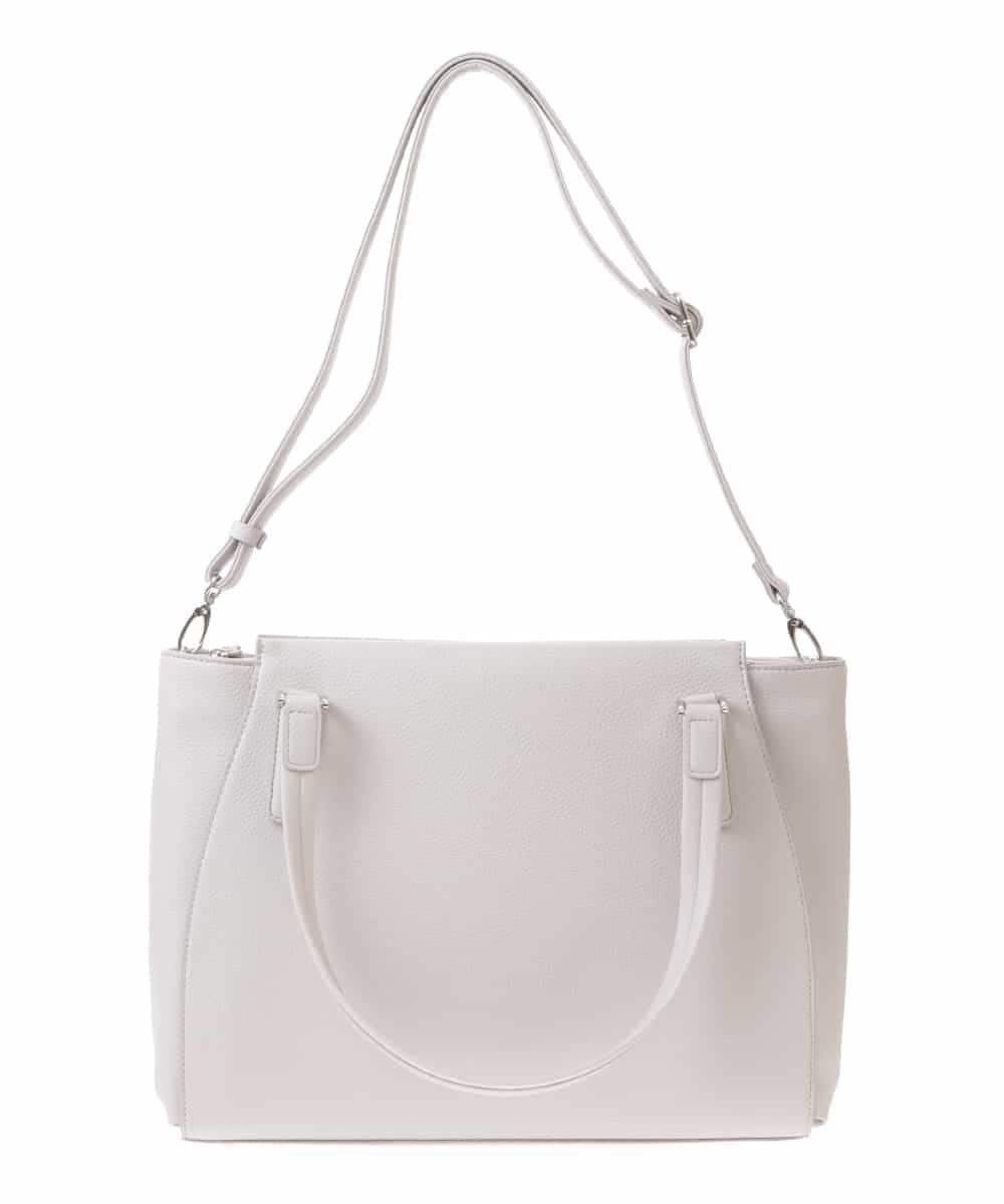 BKBGP02160 MK MICHEL KLEIN BAG(MK ミッシェルクラン バッグ) 【2WAY】フェイクレザートートバッグ オフホワイト
