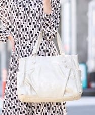 BKBGS01160 MK MICHEL KLEIN BAG(MK ミッシェルクラン バッグ) ［2WAY］タックデザイントートバッグ ベージュ
