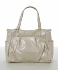 BKBGS01160 MK MICHEL KLEIN BAG(MK ミッシェルクラン バッグ) ［2WAY］タックデザイントートバッグ ベージュ