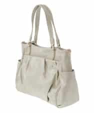 BKBGS01160 MK MICHEL KLEIN BAG(MK ミッシェルクラン バッグ) ［2WAY］タックデザイントートバッグ ベージュ