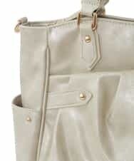 BKBGS01160 MK MICHEL KLEIN BAG(MK ミッシェルクラン バッグ) ［2WAY］タックデザイントートバッグ ベージュ